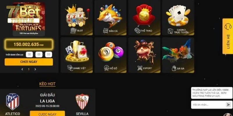 Giới thiệu 77BET cho thấy nhà cái sở hữu kho game cực khủng.