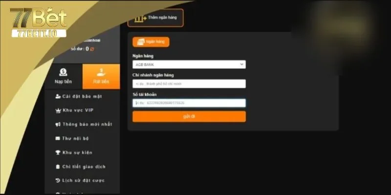 Những tiện ích đáng chú ý khi rút tiền 77BET dành cho hội viên.